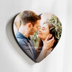 Custom Photo Wood Heart Wall Sign
