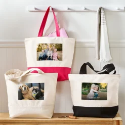 Custom Photo Zippered Tote Bag
