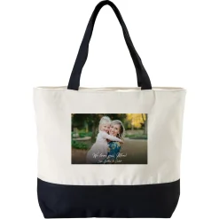 Custom Photo Zippered Tote Bag