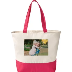 Custom Photo Zippered Tote Bag