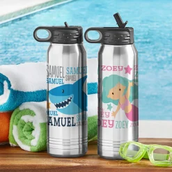 Cute & Beachy Stainless Steel Water Bottle