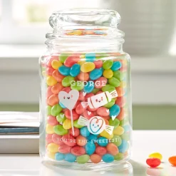 Cute Candies Glass Treat Jar