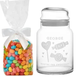 Cute Candies Glass Treat Jar