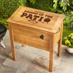Daddio of the Patio Wooden Cooler