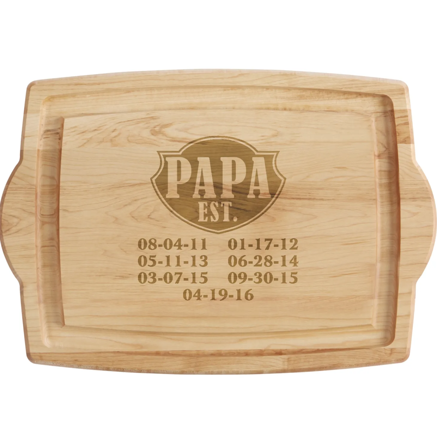 Dad Established Oversized Wood Cutting Board