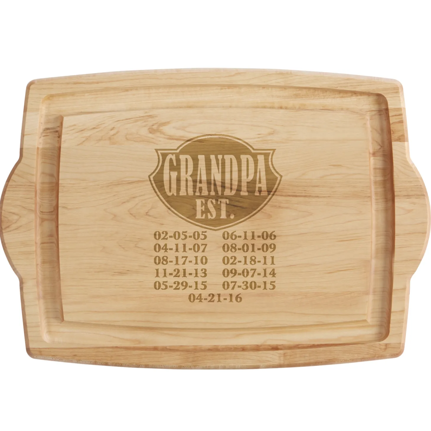 Dad Established Oversized Wood Cutting Board