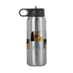 DAD Established Photo Collage Stainless Steel Water Bottle