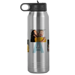 DAD Established Photo Collage Stainless Steel Water Bottle