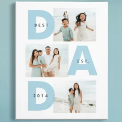 DAD Established Photo Collage Canvas