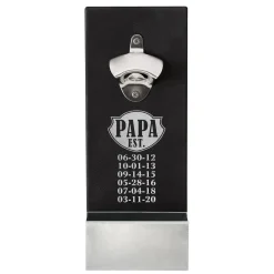 Dad Established Wood Bottle Opener