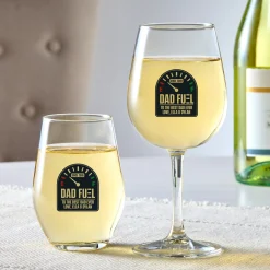 Dad Fuel Wine Glass