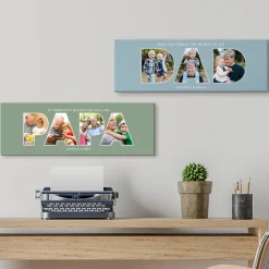 Dad/Papa Typography Photo Canvas
