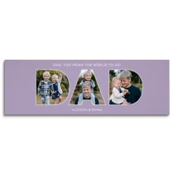 Dad/Papa Typography Photo Canvas