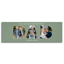 Dad/Papa Typography Photo Canvas
