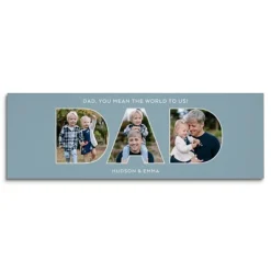 Dad/Papa Typography Photo Canvas