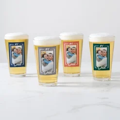 #1 Dad Photo Pint Beer Glass