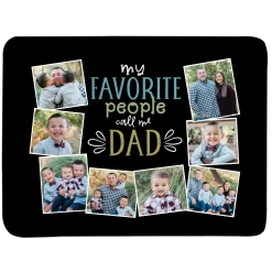 Dad's Favorite People Photo Plush Blanket