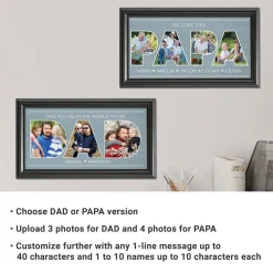 Dad Typography Photo Framed Print