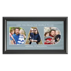 Dad Typography Photo Framed Print