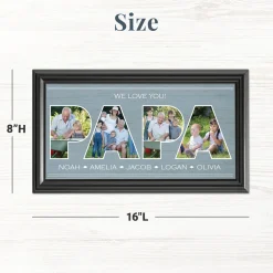Dad Typography Photo Framed Print
