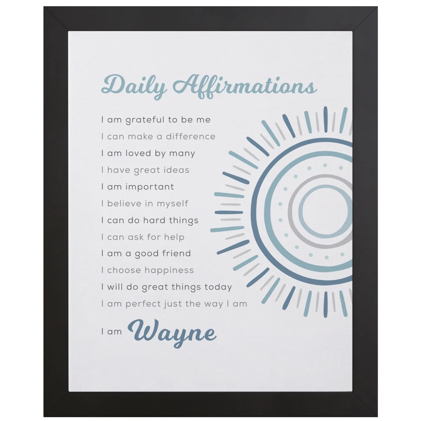 Daily Affirmations Canvas