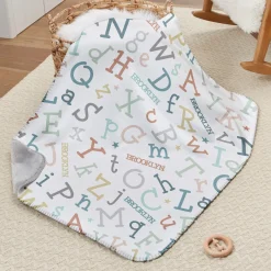 Dancing Alphabet Sherpa Baby Blanket