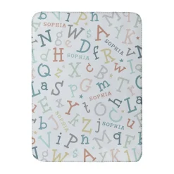 Dancing Alphabet Sherpa Baby Blanket