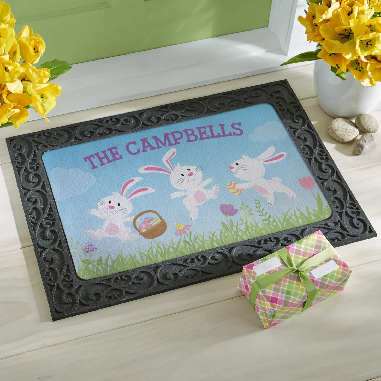 Dancing Bunnies Doormat