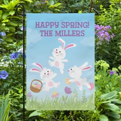 Dancing Bunnies Garden Flag