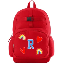 Decal + Monogram Red Backpack Collection