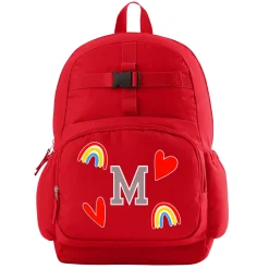 Decal + Monogram Red Backpack Collection