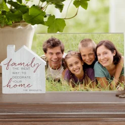 Decorate with Family Wooden House Frame