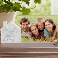 Decorate with Family Wooden House Frame