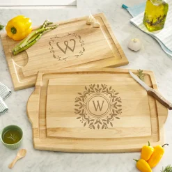 Decorative Monogram Maple Wood Cutting Board