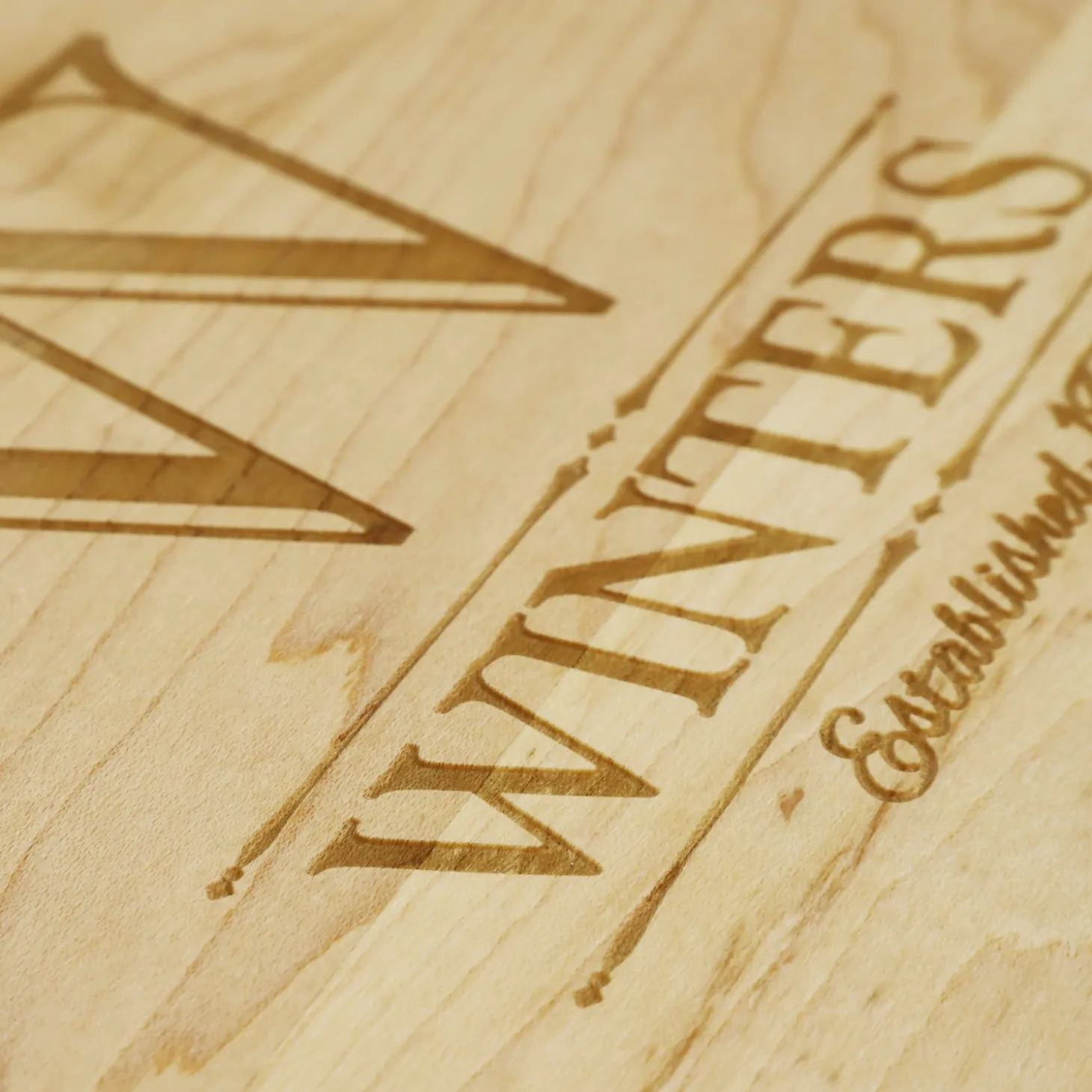 Decorative Name Maple Wood Cutting Board