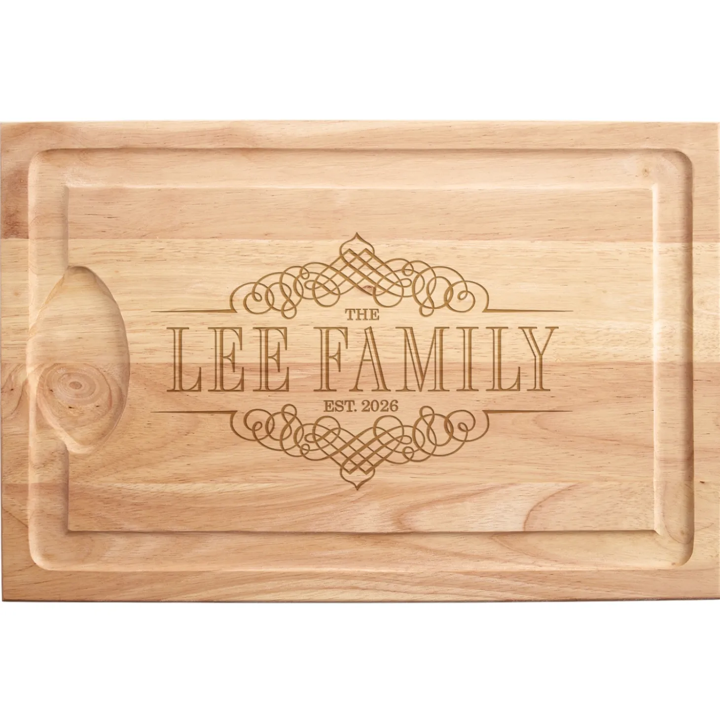 Decorative Name Maple Wood Cutting Board