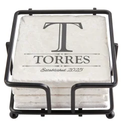 Decorative Name Marble Coasters