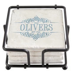 Decorative Name Marble Coasters