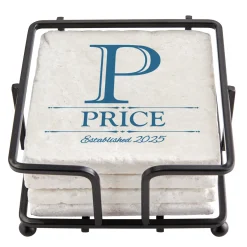 Decorative Name Marble Coasters