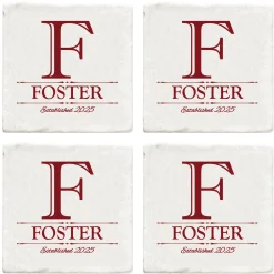 Decorative Name Marble Coasters