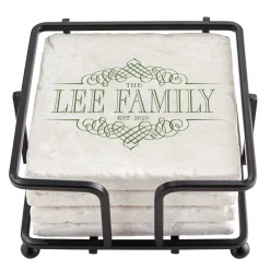 Decorative Name Marble Coasters