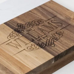 Decorative Name Marble Wood Cheese Board
