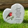 Deeply Loved Memorial Standing Heart Garden Stone
