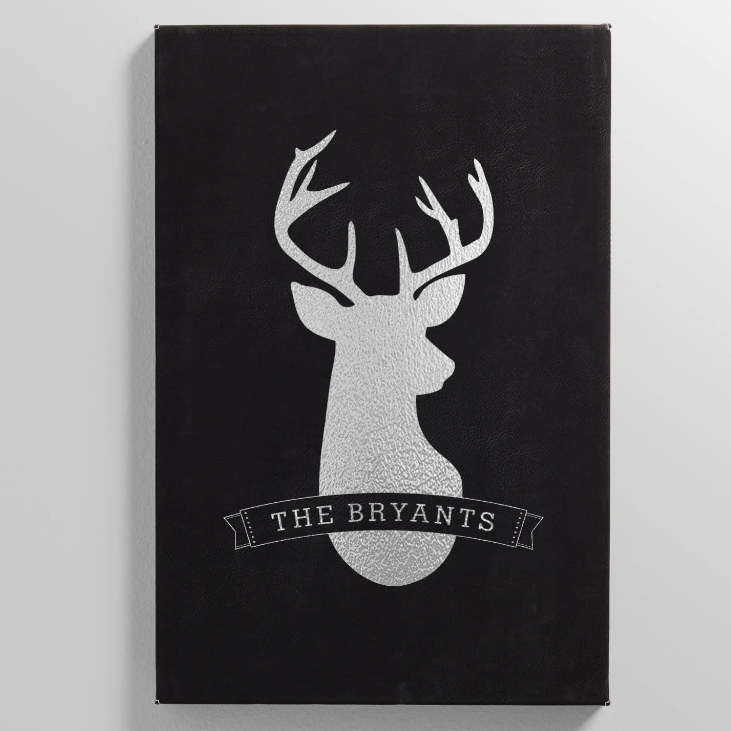 Deer Silhouette Leather Wall Art
