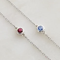 Delicate Birthstone Anklet