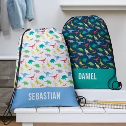 Dinosaur Print Drawstring Bag