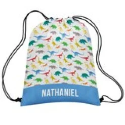 Dinosaur Print Drawstring Bag