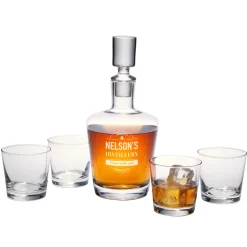 Distillery Name 5 Piece Decanter Set