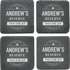 Distillery Name Slate Coasters