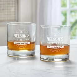 Distillery Name Whiskey Glass Set